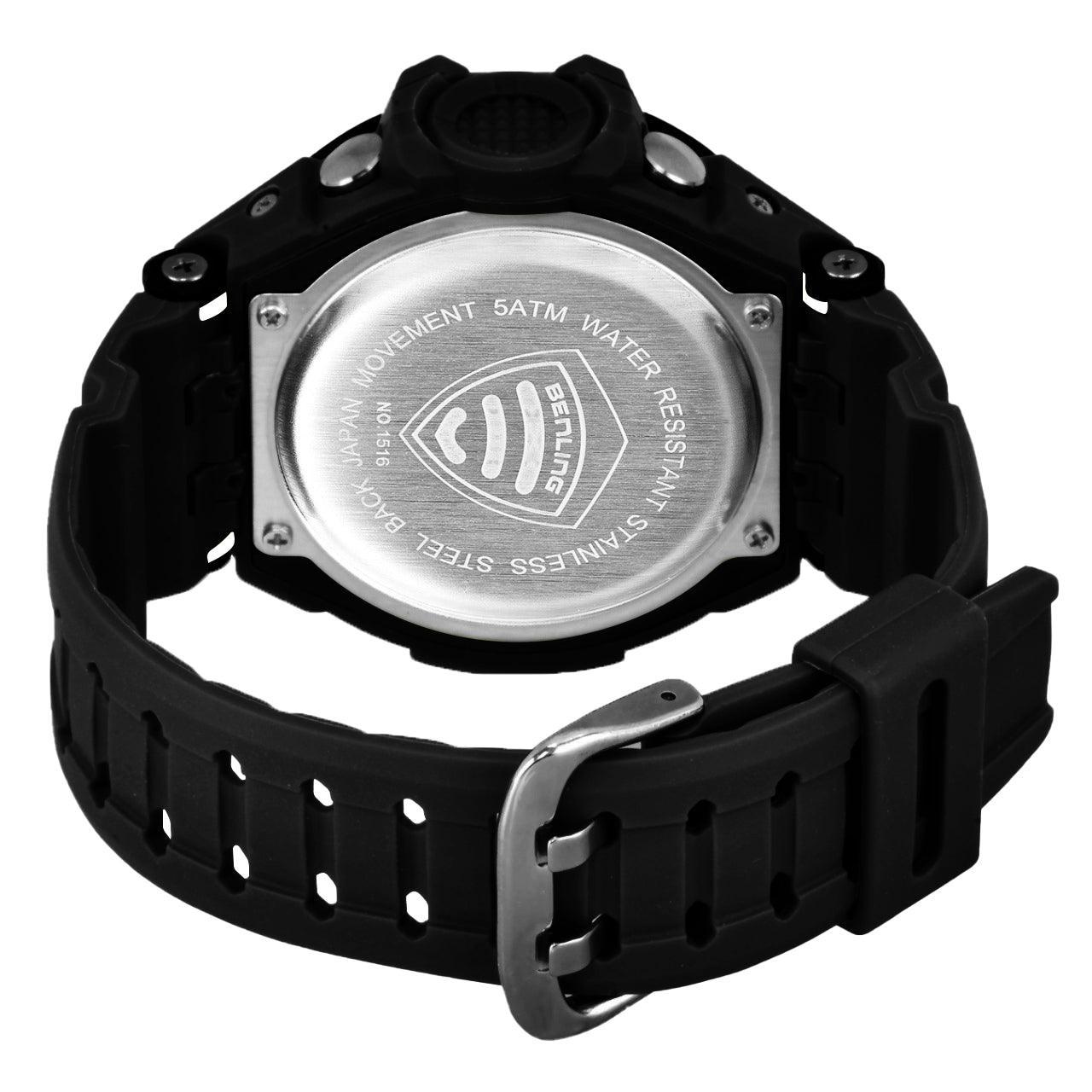 Benling Men's Black Dial Digital Sports Watch BL - 6055 - OPULA WATCHES