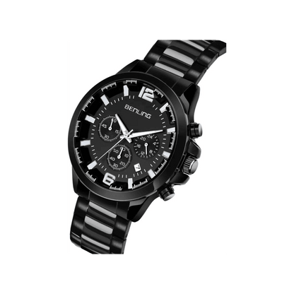 Benling Fashion Men"s Black Dial Round Case Multifunction Watch - BL 1010 - OPULA WATCHES