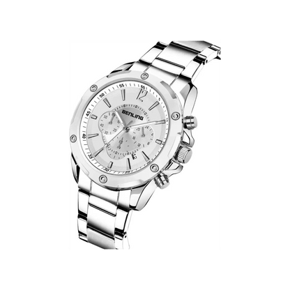 Benling Fashion Men"s Sliver Dial Round Case Multifunction Watch - BL 1011 - OPULA WATCHES