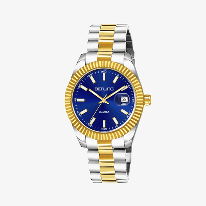 Benling Men Blue Analog Round Stainless Steel Dial - BL-1014 - OPULA WATCHES